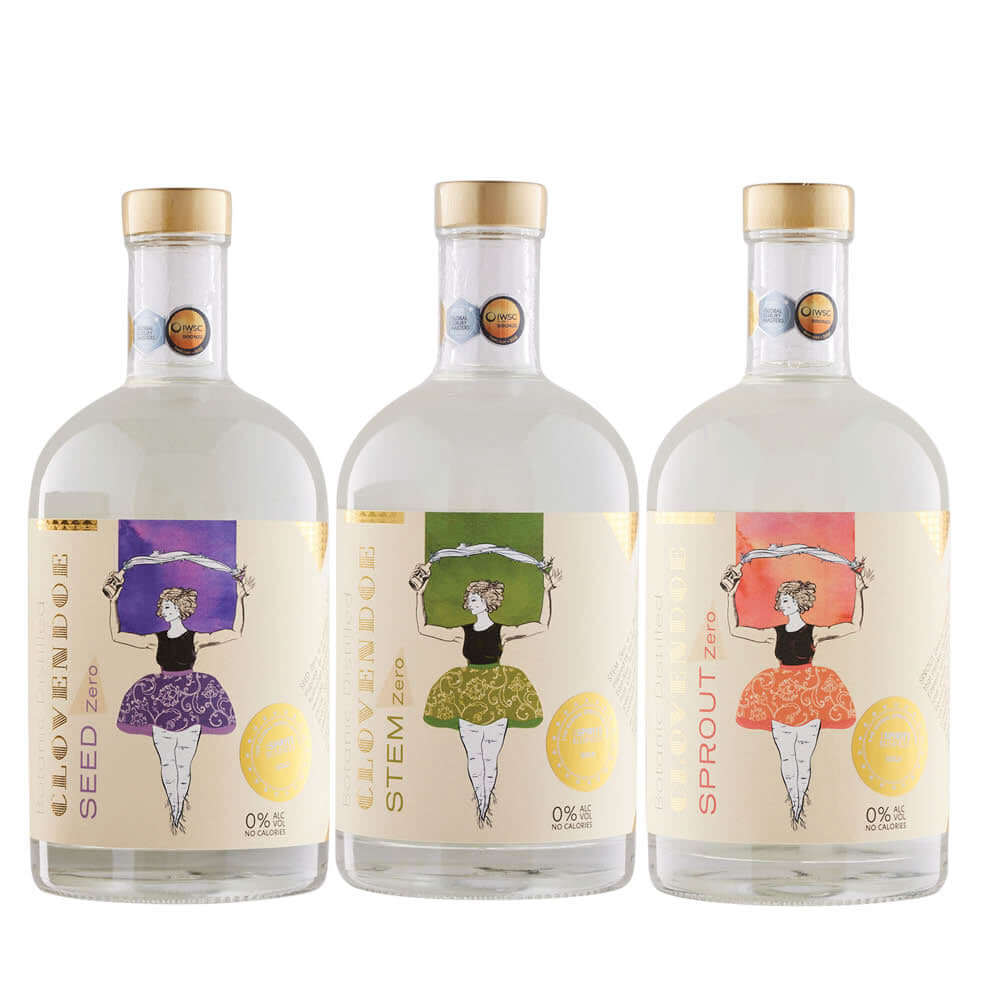 Clovendoe ZERO Non-Alcohol Botanical Spirit Pack, 500ml x 3
