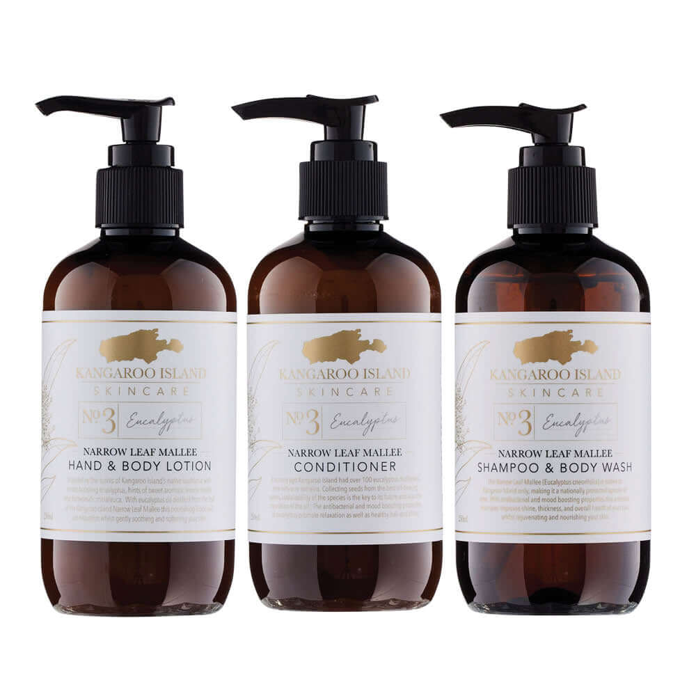 Kangaroo Island Skincare Skin & Hair Shampoo Essentials 250ml x 3