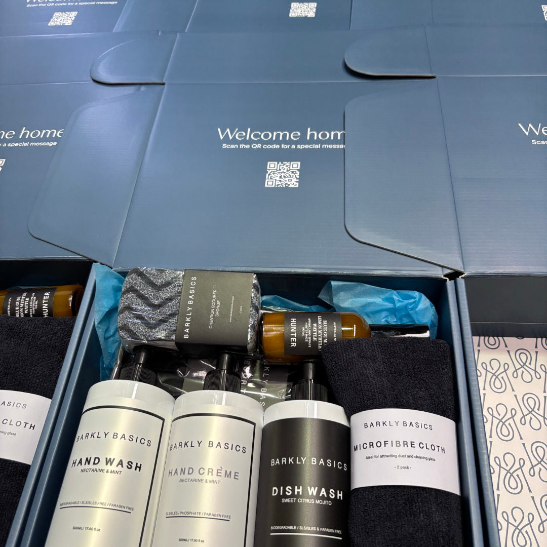 Custom printed settlement gift box created for Anglicare by Madebox