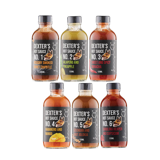 Dexter's Hot Sauce Lovers Pack, 120ml x 6 pack