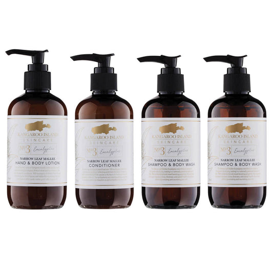 Kangaroo Island Skincare Body Wash & Shampoo Essentials 250ml x 4
